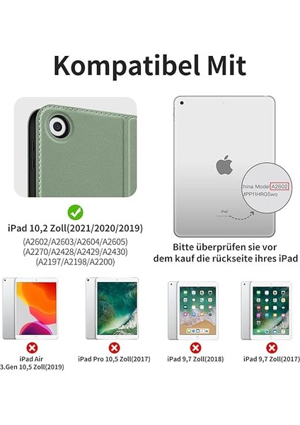 Holımet Kılıf iPad 9./8./7. Nesil (2021/2020/2019 iPad 10.2 Inç) ile Uyumlu Kalem Tutuculu, Smart Folio Yumuşak Tpu Koruyucu Kılıf Otomatik Uyku/uyandırma ve Ayakta Durma Fonksiyonlu - Yeşil fiyatları