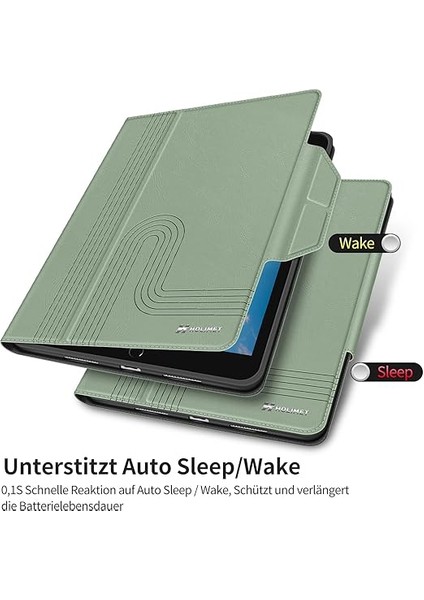 Holımet Kılıf iPad 9./8./7. Nesil (2021/2020/2019 iPad 10.2 Inç) ile Uyumlu Kalem Tutuculu, Smart Folio Yumuşak Tpu Koruyucu Kılıf Otomatik Uyku/uyandırma ve Ayakta Durma Fonksiyonlu - Yeşil fırsatları