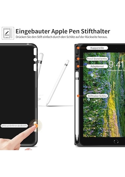 Holımet Kılıf iPad 9./8./7. Nesil (2021/2020/2019 iPad 10.2 Inç) ile Uyumlu Kalem Tutuculu, Smart Folio Yumuşak Tpu Koruyucu Kılıf Otomatik Uyku/uyandırma ve Ayakta Durma Fonksiyonlu - Yeşil indirimleri