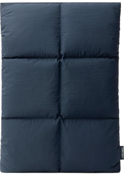 Kabarık Dizüstü Bilgisayar Kılıfı 13 Inç 14 Inç, Kapitone Puffer Taşıma Çantası, MacBook Air M2 M1 ile Uyumlu Yastık Kılıfı, MacBook Pro 13 Inç 14 Inç, Koyu Mavi