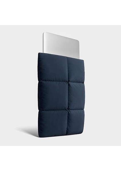 Kabarık Dizüstü Bilgisayar Kılıfı 13 Inç 14 Inç, Kapitone Puffer Taşıma Çantası, MacBook Air M2 M1 ile Uyumlu Yastık Kılıfı, MacBook Pro 13 Inç 14 Inç, Koyu Mavi fiyatları