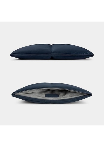 Kabarık Dizüstü Bilgisayar Kılıfı 13 Inç 14 Inç, Kapitone Puffer Taşıma Çantası, MacBook Air M2 M1 ile Uyumlu Yastık Kılıfı, MacBook Pro 13 Inç 14 Inç, Koyu Mavi indirimleri