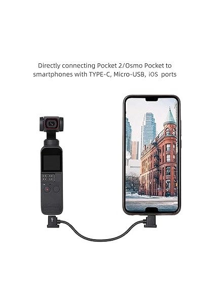 Akıllı Telefon/masa Için 30 cm Tip C - Ios Veri Kablosu Djı Mini 2/air 2/pocket 2/osmo Pocket/fpv Gözlük V2 ile Uyumlu fırsatları