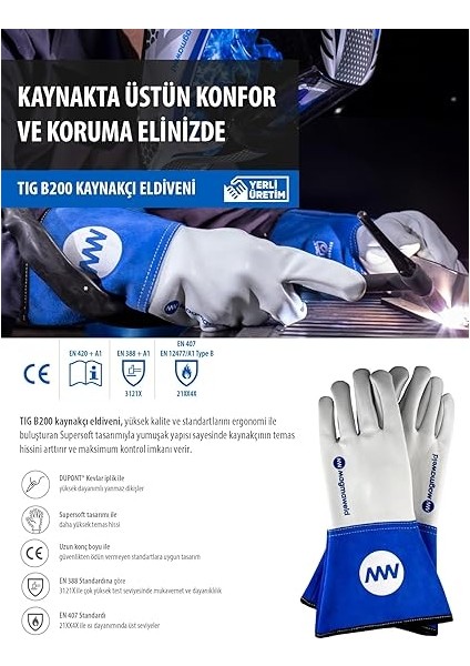 Mıg 300 No.10 Kaynak Eldiveni modelleri