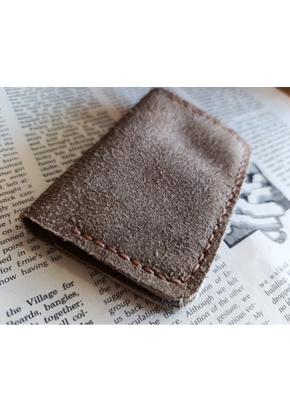 Kesimden Dikime Tamamen El Emeği Deri Minimalist Cüzdan Kartlık 4+2 Bölme XX86 modelleri