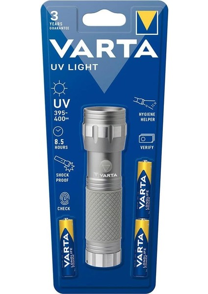 Uv El Feneri Led, 3 x Aaa Pil Dahil, Uv Işığı, Banknotları, Parmak Izlerini Kontrol Etmek ve Doğrulamak Için, Evcil Hayvanların Kir Kalıntılarını ve Idrarını Tespit Etmek Için