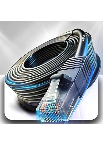 M107X Internet Kablosu 20 Metre/cat 6 Iki Kat Korumalı/internet Bağlantı Kablosu 20 METRE/23AWG Utp 0,57MM/IÇ Dış Mekan Uyumlu/high Performance Cable/20 Metre Ethernet Kablosu (Ölçü, Metre, 20)