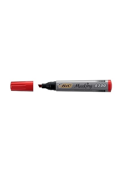 Intensity Marker 2300 Kesik Uçlu Permanent Markör Kırmızı 12'li Kutu, 3,7 mm ile 5,5 mm Kalın Uç, Kapağı 1 Ay Açık Kalsa Da Kurumayan Mürekkep fiyatları