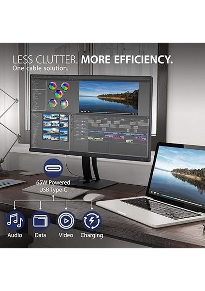 VP2768A 27" IPS 350 Nıt 2k 2560 x 1440 100% Srgb 16:9 2xhdmı Tip-C RJ45 Profesyonel Fotoğraf/prodüksiyon/tasarım Monitörü modelleri