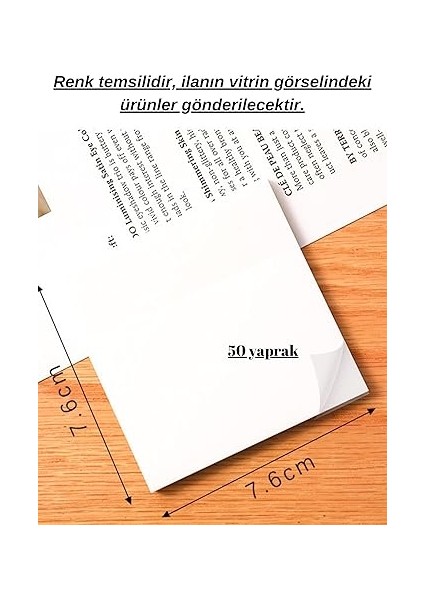 Adet Kare Şeffaf Yapışkanlı Not Kağıdı Karenot Beyaz (3X50 Yaprak) fiyatları