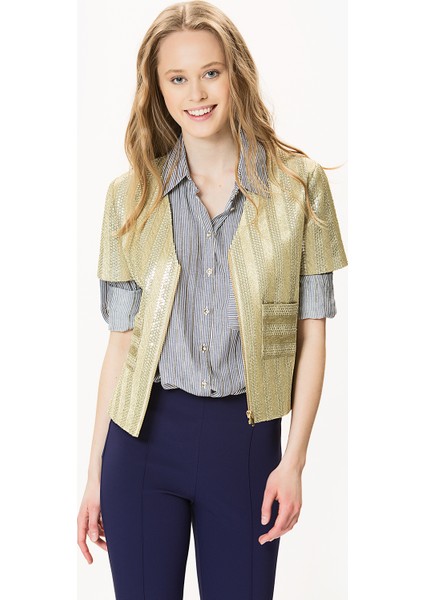 İşlemeli Gold Ceket Gold Y9916001_076