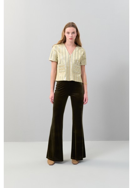 İşlemeli Gold Ceket Gold Y9916001_076