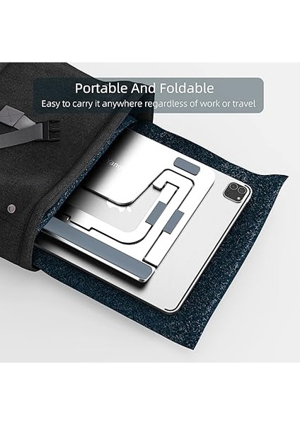 Tablet Standı Katlanabilir ve Ayarlanabilir, Alüminyum Alaşımlı Masaüstü Tutucu Çizim Standları iPad 7 - 12.9 Için Dock, Katlanabilir Cep Telefonları, Yüzeyler Vb. (Gümüş) indirimleri