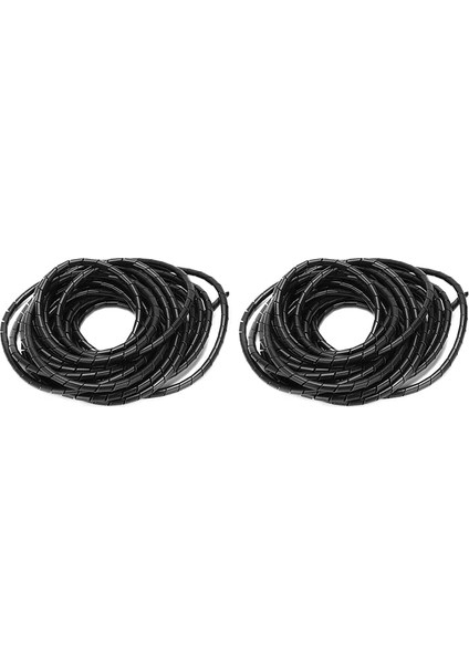 Spiral Tel Sarma Kablosu Esnek Kablo Düzenleyici Siyah Pvc 10 Metre Φ8mm Kablolama Bilgisayar Odası