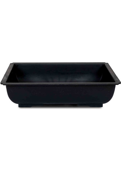 Plastik Bonsai Sukulent Alıştırma Saksısı 27 cm - Siyah (5 Adet)