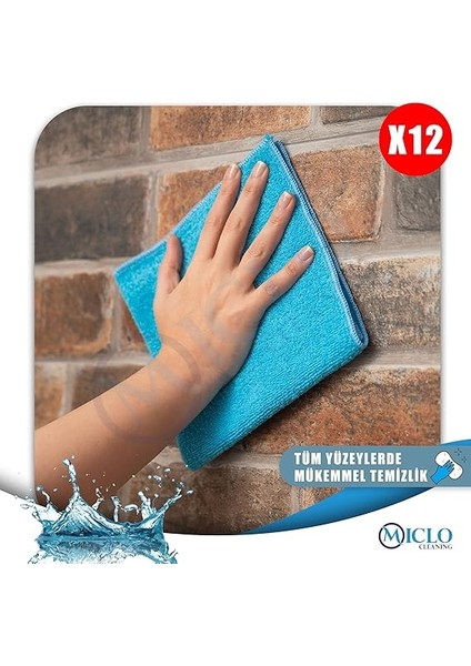Cleanıng | Mikrofiber Temizlik Bezi | Klasik Serii | 250 Gsm | Banyo, Mutfak Bezi | Bulaşık Kurulama Bezi | 4 Renk X12 Adet indirimleri