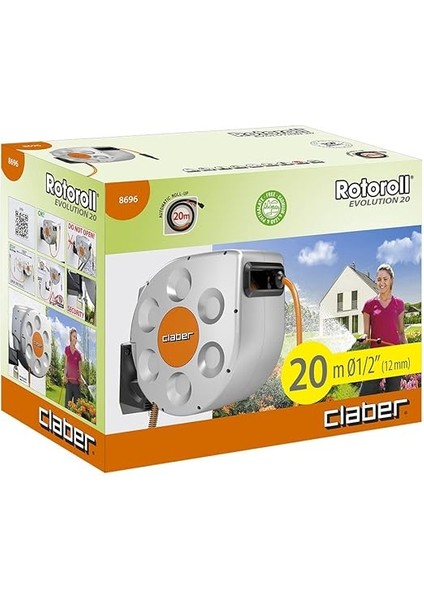 8696 Rotoroll Evolutıon Kasetli Hortum Makarası- Otomatik Sarma, 20 Metre Set modelleri