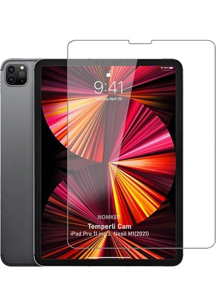 iPad Pro 11 Inç M1 Temperli Ekran Koruyucu Kırılmaz Cam Glass 3. Nesil 2021