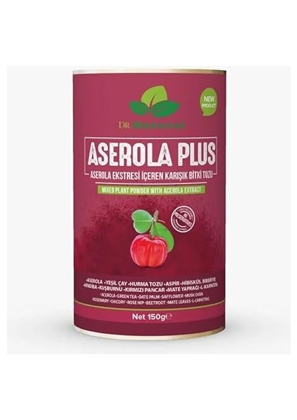 Natural Aserola Plus Karışık Bitki Tozu Barbados Kirazı Acerola Çayı 150 gr