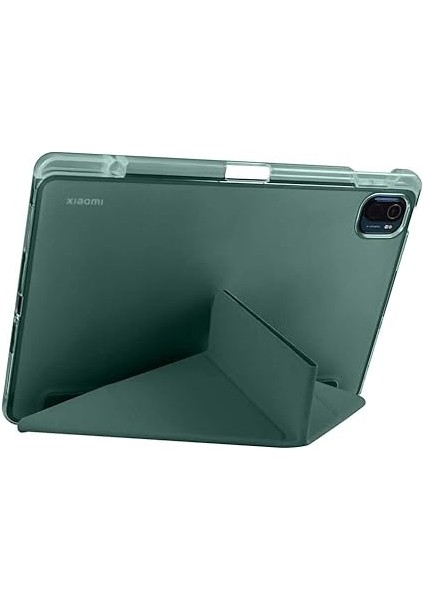 Pad 7/7 Pro 11,2 Inç ile Uyumlu Kılıf Üçgen Tri Folding Kalem Bölmeli Standlı Kılıfı (Siyah) fırsatları