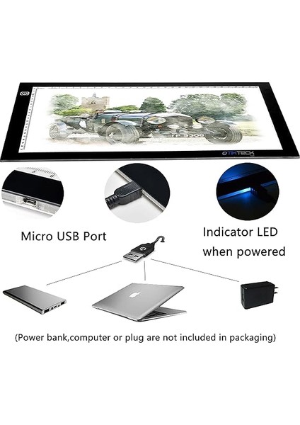 A4 Ultra-Thin Portable LED Light Box Tracer USB Power Cable Dimmable Brightness LED Artcraft Tracing indirimleri