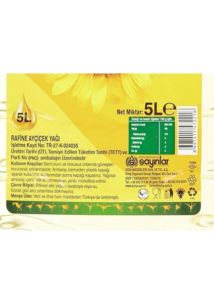 Ayçiçek Yağı, 5 Lt, Dmc modelleri