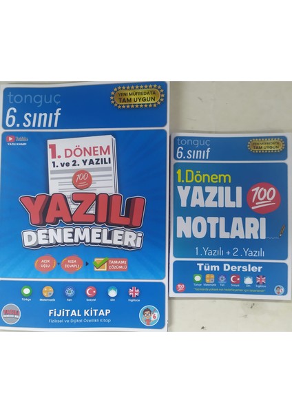 Akademi 6. Sınıf Yazılı Notları 1. Dönem 1 ve 2. Yazılı+Yazılı Denemeleri