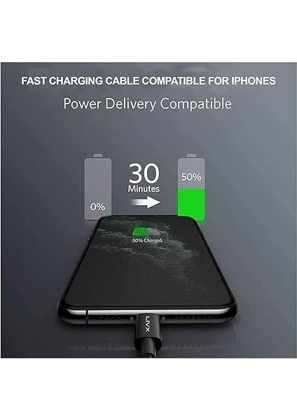 Horizontal 20W Type C To Lightning iPhone iPad Hızlı Şarj ve Data Kablosu Space Gray 2 Metre Ipblt-01 modelleri