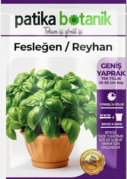 Botanik 100 Adet Yeşil Fesleğen - Yeşil Reyhan (Ocimum Basilicum) Tohumu fiyatları