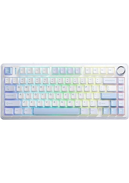 F75 Mekanik Rgb Tkl Gray Switch Kablosuz Makrolu Hot Swap Klavye Buz Mavisi fiyatları