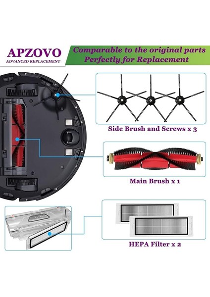 Xiaomi Roborock S5 Max S6 Max S6 Pure S6 Maxv S50 S51 S55 S60 S65 S5 S6 Elektrikli Süpürge Için Aksesuar Kiti. Roborock Ana Fırça Hepa Filtre Yan Fırçaları Için Yedek Parçalar fiyatları