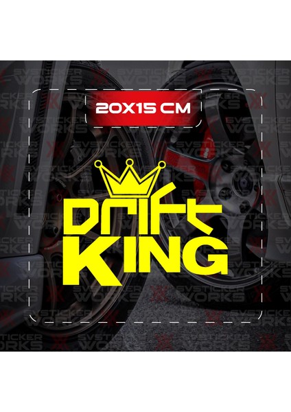 Drift King Jdm Sticker Araba Laptop Motosiklet Sticker Yapışkanlı Folyo