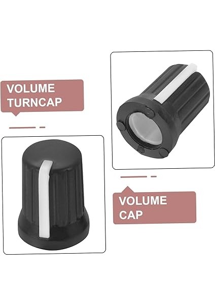 Potansiyometre Için Ses ve Ton Düğmeleri 5 Adet Siyah Kauçuk Potansiyometre Ses Düğmeleri fırsatları