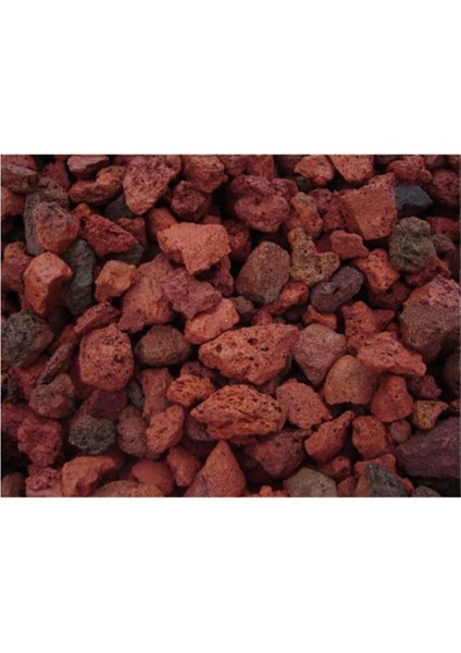 Akvaryum Taşı 1 kg 10-15 mm Akvaryum Pomzası Teraryum Taşı Kırmızı Pomza Lav Taşı Volkanik Cüruf