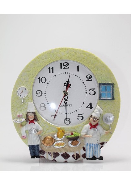 Aşçı Tasarımlı Polyester Duvar Saati Model 5 modelleri