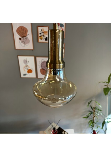 Melk Cam Tekli Avize Eskitme Fener Başlık Retro Sarkıt Lamba Restoran Salon Aydınlatma