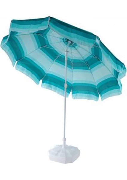 2 .10 Metre Su Bidonu 16 Litre Gölgelik Balkon Bahçe Teras Piknik Şık Şemsiye Turkuaz
