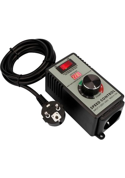 Voltaj Regülatörü Ac Motor Hız Kontrol Cihazı Elektrik Router Egzoz Fanı Öğütücü Matkap Değişken Voltaj Regülatörü Anahtarı LED Ekran