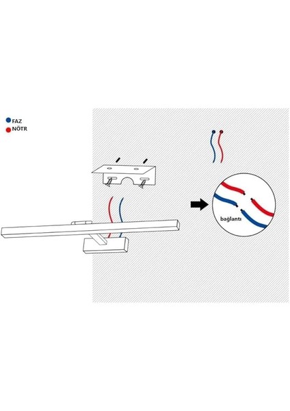 35 cm Elektrikli 3200K Gün Işığı Enerji Tasarruflu Flüt LED Aplik Banyo Tablo Çalışma Masası Duvar Sanat Eseri Ayna Dekoratif ve Modern Aydınlatma Gümüş (Krom) Renk indirimleri