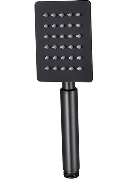 El Duş Başlığı 304 Çelik Metal Kare KE104 (Mat Siyah)