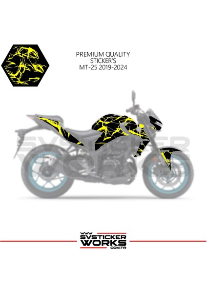 Mt-25 Kaplama Sticker Şimşek Yıldırım Motor Kaplama Modeli Hazır Kit 2019-2024 Uyumlu fiyatları