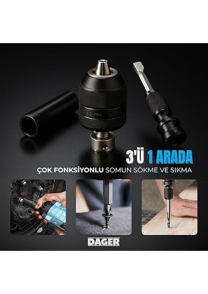 Blast 21V Kömürsüz Şarjlı Darbeli Somun Sıkma Makinesi Seti | Çift 3.0AH Akü + Mandren+ Lokma + 45 Parça | 810 Nm Tork indirimleri