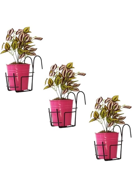 Şık ve Pratik 3'lü Metal Yuvarlak Balkon Askılı Saksılık - Bahçenizde Estetiği Yakalayın! modelleri