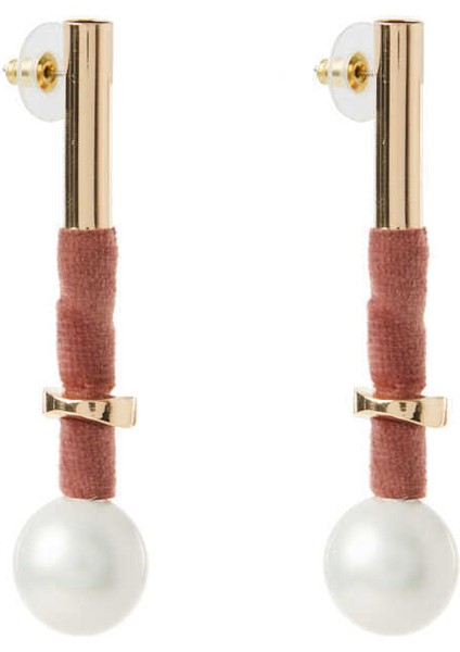 İnci Detaylı Silindir Kadın Küpe Standart Renk K2086152_089 fiyatları