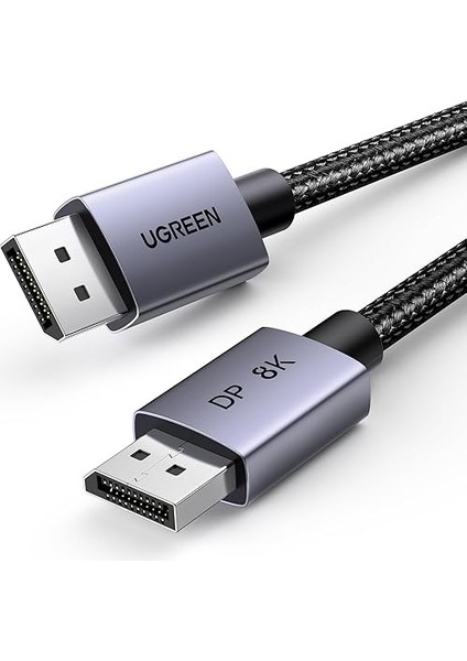 8k Displayport Kablosu 1.4 8k 60Hz 4K 240Hz, Vesa Sertifikalı, Pc, Hdtv, Monitör, Grafik Kartı Için Hdr, Freesync, G-Sync, Dsc 1.2, Hdcp 2.2 ile Uyumlu Alüminyum Dp Kablosu 32,4 Gbps (3m)