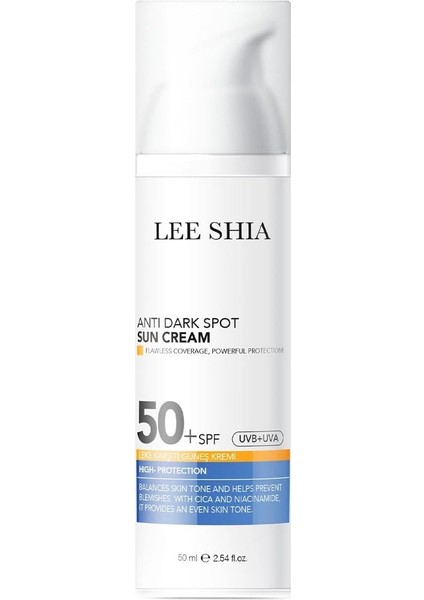 Shia Leke Karşıtı Spf 50+ Yüksek Korumalı Güneş Kremi 50 ml
