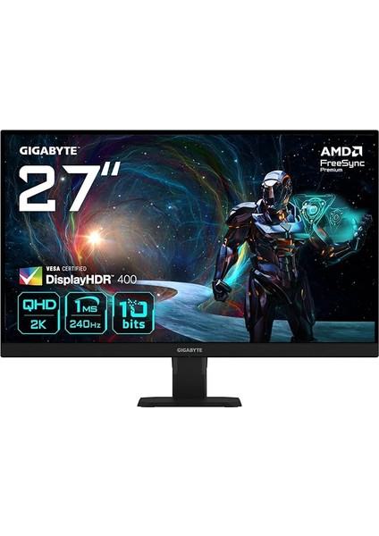 GS27QXA 27" IPS Oyuncu Monitörü, Qhd 2k (2560X1440), 240Hz, 1ms, Mat Ekran, Displayhdr 400, HDMI & Displayport