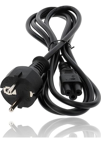 Adet Power Cable Güç Kablosu Güç Kablosu 1,8 M 3 Pin Kutuplu Dell Hp Lenovo Asus Acer Laptop Şarj Cihazı Tv Yazıcı Projektör Ekran Koruma Kontağı ile Şarj Kablosu Yonca Yaprağı Fiş modelleri