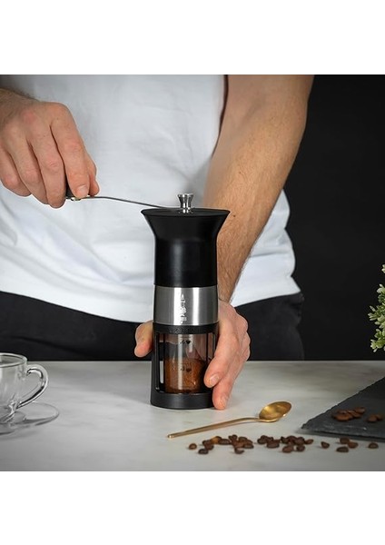- Manuel Kahve Değirmeni - Paslanmaz Çelik - Mat Siyah indirimleri