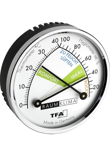 TFA45.2024 Analog Termometre Higrometre 3, Siyah